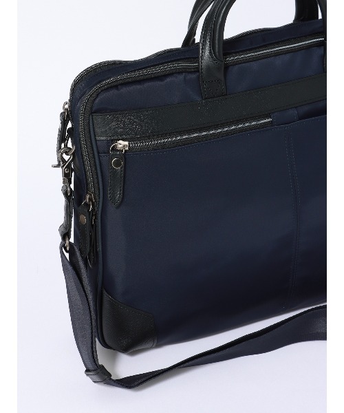 SUIT SQUARE（スーツスクエア）の「2WAYブリーフケース ナイロン×レザー（ビジネスバッグ・メンズ・ブラック/ネイビー・F）」の13枚目の写真