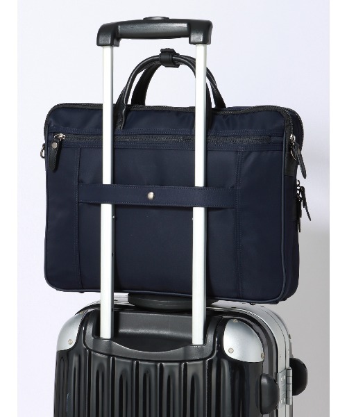 SUIT SQUARE（スーツスクエア）の「2WAYブリーフケース ナイロン×レザー（ビジネスバッグ・メンズ・ブラック/ネイビー・F）」の16枚目の写真