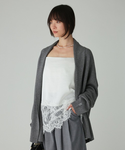 BABYLONE（バビロン）の「ショートドレープガウン（カーディガン/ボレロ・レディース・ネイビー/グレー/オフホワイト・フリー）」の3枚目の写真
