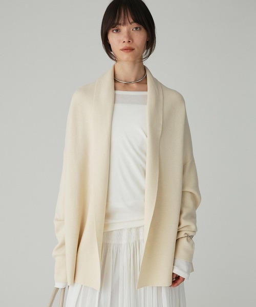 BABYLONE（バビロン）の「ショートドレープガウン（カーディガン/ボレロ・レディース・ネイビー/グレー/オフホワイト・フリー）」の2枚目の写真