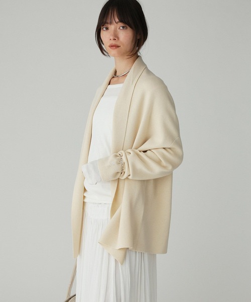 BABYLONE（バビロン）の「ショートドレープガウン（カーディガン/ボレロ・レディース・ネイビー/グレー/オフホワイト・フリー）」の12枚目の写真