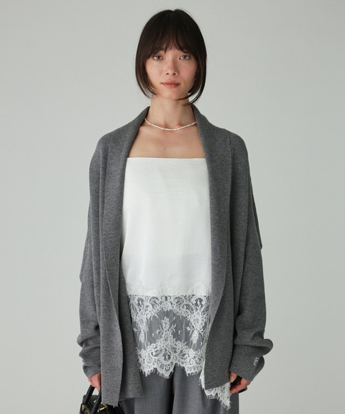 BABYLONE（バビロン）の「ショートドレープガウン（カーディガン/ボレロ・レディース・ネイビー/グレー/オフホワイト・フリー）」の4枚目の写真