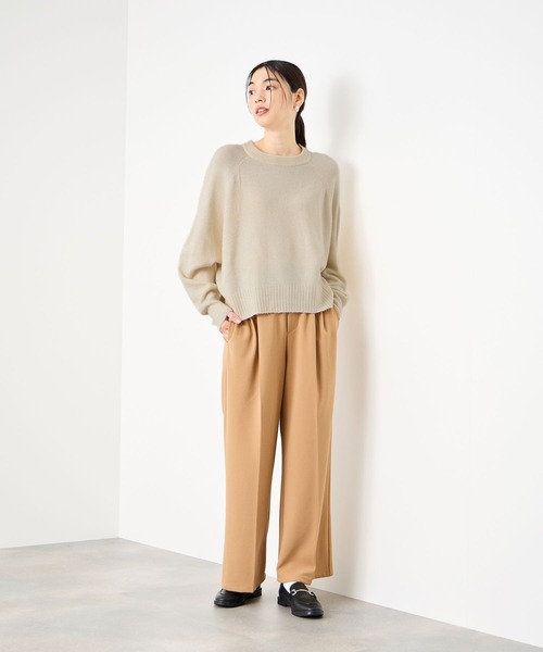 Mac-House(マックハウス)の「Idnes ヤクライクプルオーバー【ホームクリーニング可能】(ニット/セーター・レディース・ブラウン/レッド/ライトグレー/アイボリー・M)」の18枚目の写真