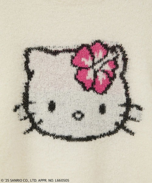 Candy Stripper（キャンディストリッパー）の「【HELLO KITTY】HIBISCUS KNIT プルオーバー（ニット/セーター・レディース・ブラック/アイボリー/レッド/ピンク・FREE）」の9枚目の写真