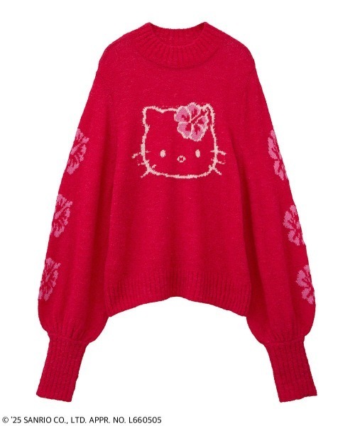 Candy Stripper（キャンディストリッパー）の「【HELLO KITTY】HIBISCUS KNIT プルオーバー（ニット/セーター・レディース・ブラック/アイボリー/レッド/ピンク・FREE）」の22枚目の写真