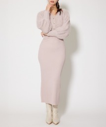 シャギーカーデセットワンピース 秋服 冬服