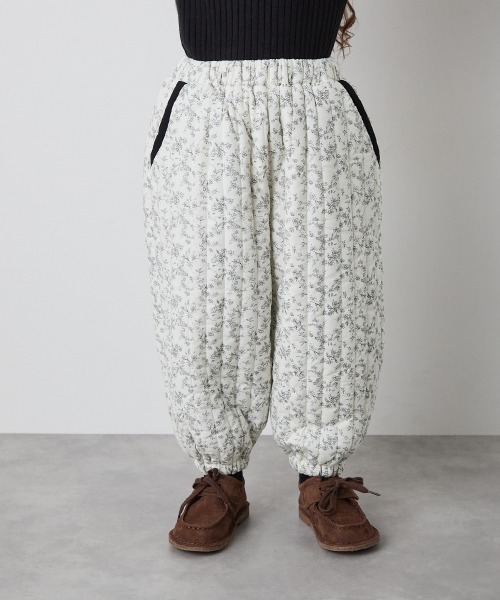 リンクコーデ】キルティング花柄パンツ（その他パンツ）｜riziere