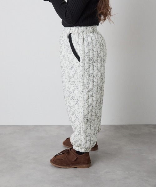 リンクコーデ】キルティング花柄パンツ（その他パンツ）｜riziere