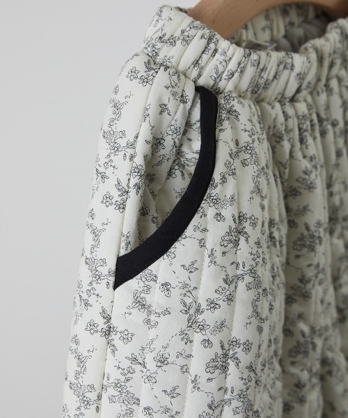 リンクコーデ】キルティング花柄パンツ（その他パンツ）｜riziere