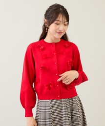 Rose Tiara（ローズティアラ）の「リボンニットカーディガン（カーディガン/ボレロ）」