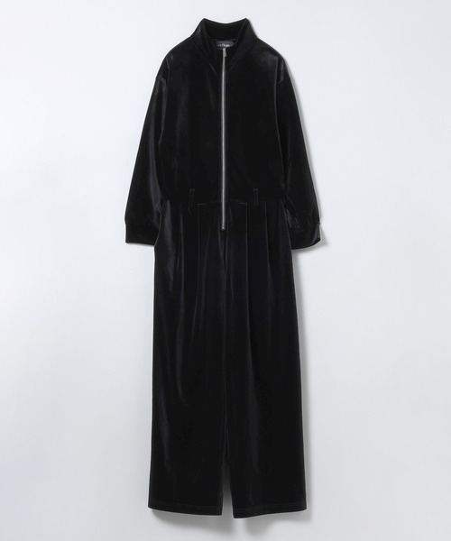 Les Fleurs】ベロアジャンプスーツ/616799（つなぎ/オールインワン