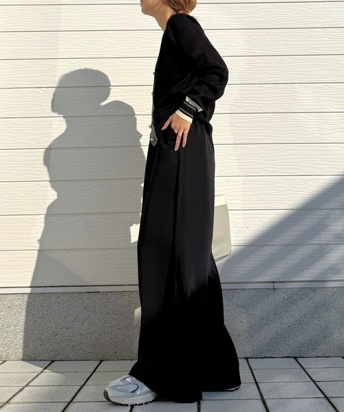 Q（キュー）の「ウエストギャザーワイドパンツ（その他パンツ・レディース・ブラック/ベージュ/アイボリー・MEDIUM）」の13枚目の写真