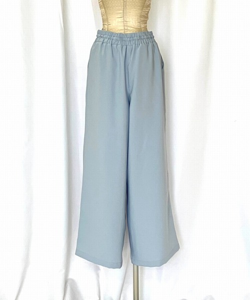Q(キュー)の「ウエストギャザーワイドパンツ(その他パンツ・レディース・ブラック/ベージュ/アイボリー/ライトブルー・MEDIUM)」の14枚目の写真
