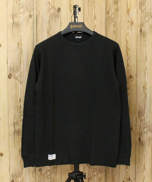 schott(ショット)の「HONEYCOMB WAFFLE T-SHIRT(Tシャツ/カットソー・メンズ・ホワイト/グレー/ブラック・M/L/XL)」の3枚目の写真