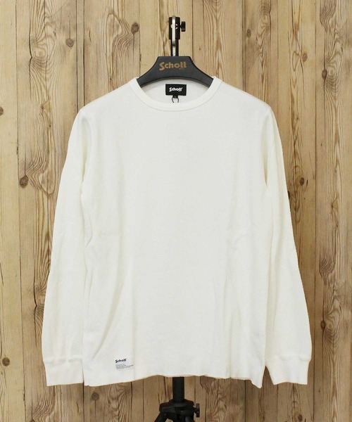 schott(ショット)の「HONEYCOMB WAFFLE T-SHIRT(Tシャツ/カットソー・メンズ・ホワイト/グレー/ブラック・M/L/XL)」の15枚目の写真