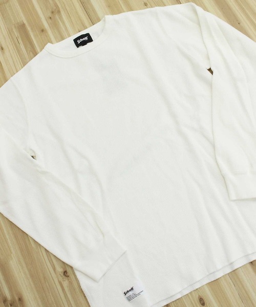 schott(ショット)の「HONEYCOMB WAFFLE T-SHIRT(Tシャツ/カットソー・メンズ・ホワイト/グレー/ブラック・M/L/XL)」の13枚目の写真