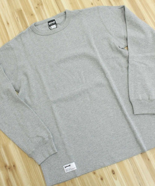 schott(ショット)の「HONEYCOMB WAFFLE T-SHIRT(Tシャツ/カットソー・メンズ・ホワイト/グレー/ブラック・M/L/XL)」の7枚目の写真