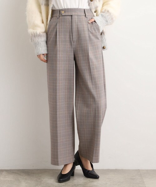 grove（グローブ）の「【あったか裏起毛】かっこよさも穿き心地も叶える、優秀スラックスパンツ（その他パンツ・レディース・ブラウン系その他3/ブラウン系その他2/チャコールグレー/グレー・03/02/05/04/01）」の4枚目の写真