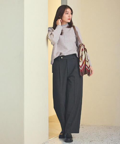 grove（グローブ）の「【あったか裏起毛】かっこよさも穿き心地も叶える、優秀スラックスパンツ（その他パンツ・レディース・ブラウン系その他3/ブラウン系その他2/チャコールグレー/グレー・03/02/05/04/01）」の5枚目の写真