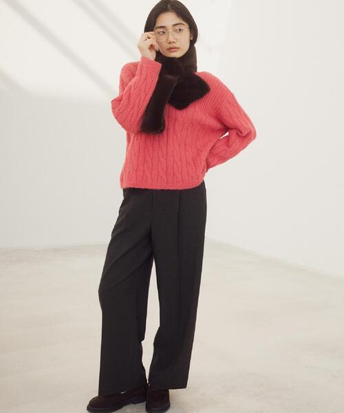 grove（グローブ）の「【あったか裏起毛】かっこよさも穿き心地も叶える、優秀スラックスパンツ（その他パンツ・レディース・ブラウン系その他3/ブラウン系その他2/チャコールグレー/グレー・03/02/05/04/01）」の11枚目の写真