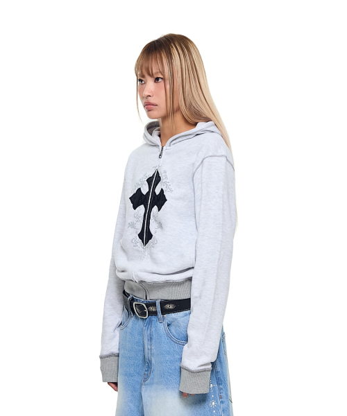AAKAM(アーカム)の「AKM CROS2 Zip-Up Hoodie (Gray)(パーカー・レディース・その他・1/2)」の2枚目の写真