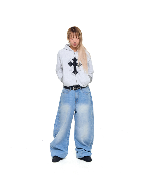 AAKAM(アーカム)の「AKM CROS2 Zip-Up Hoodie (Gray)(パーカー・レディース・その他・1/2)」の4枚目の写真