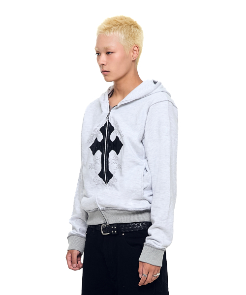 AAKAM(アーカム)の「AKM CROS2 Zip-Up Hoodie (Gray)(パーカー・レディース・その他・1/2)」の6枚目の写真