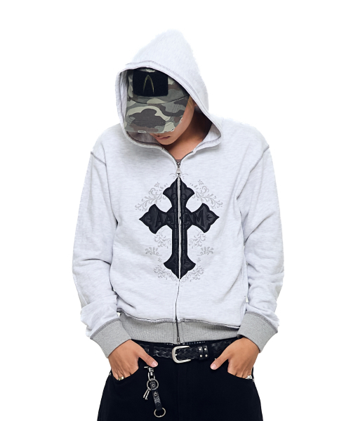 AAKAM(アーカム)の「AKM CROS2 Zip-Up Hoodie (Gray)(パーカー・レディース・その他・1/2)」の11枚目の写真