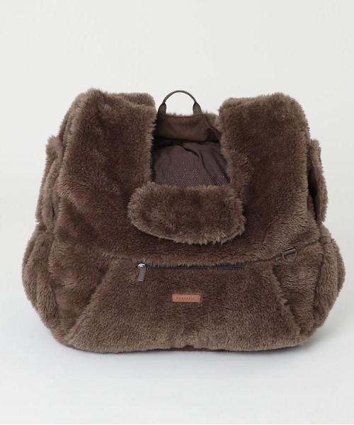 moncheri モンシェリ ボアメッシュ付きフロントリュックS セール】ボアメッシュ付きフロントリュック【飛び出し防止リード付