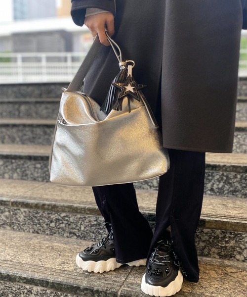 Scrap Book（スクラップブック）の「【Scrap Book】2way ショルダーバッグ（ショルダーバッグ・レディース・ブラック/グレー/シルバー・FREE）」の8枚目の写真