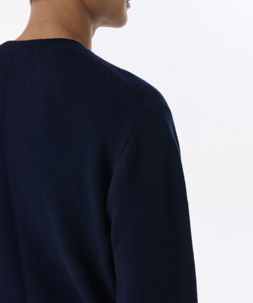 MUSINSA STANDARD（ムシンサスタンダード）の「エッセンシャルクルーネックニット [ネイビー]（ニット/セーター・メンズ・その他・SMALL/MEDIUM/LARGE/X-LARGE/XX-LARGE）」の4枚目の写真