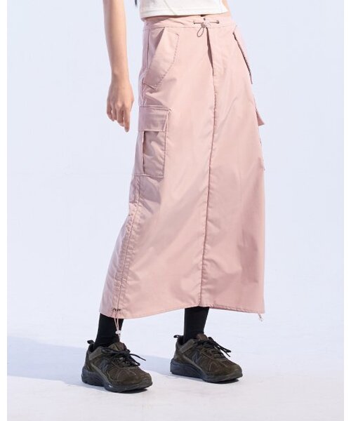 MOAA(モア)の「シャーリングカーゴマキシスカート (ピンク)(スカート・レディース・その他・SMALL/MEDIUM)」の1枚目の写真