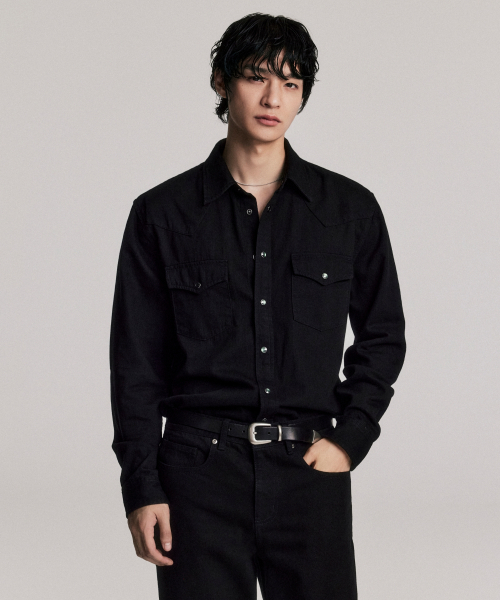Denim Western Shirt [чёрный] — джинсовая рубашка