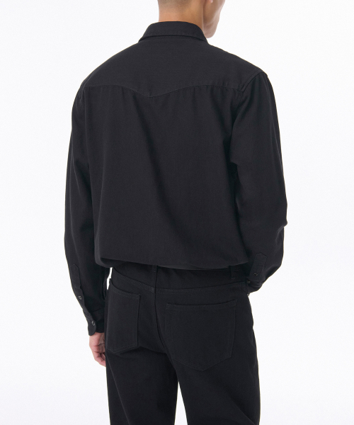 MUSINSA STANDARD（ムシンサスタンダード）の「デニムウエスタンシャツ[ブラック]（シャツ/ブラウス・メンズ・その他・SMALL/MEDIUM/LARGE/X-LARGE/XX-LARGE）」の3枚目の写真