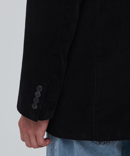 MUSINSA STANDARD（ムシンサスタンダード）の「特大コーデュロイブレザー[ブラック]（テーラードジャケット・メンズ・その他・MEDIUM/LARGE/X-LARGE/XX-LARGE）」の6枚目の写真
