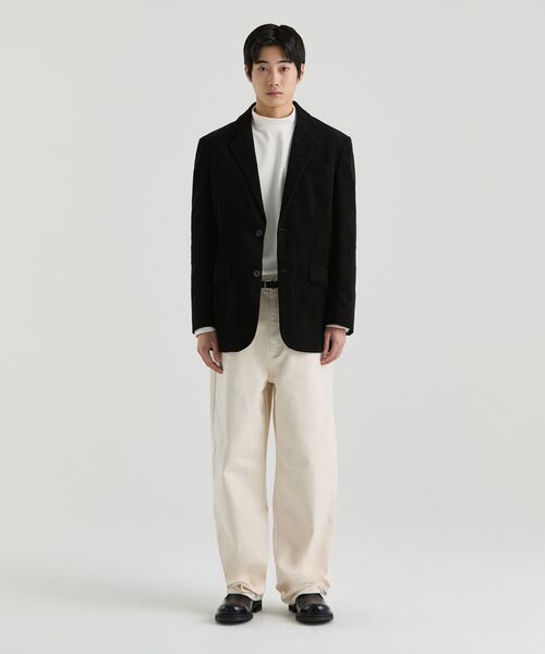 MUSINSA STANDARD（ムシンサスタンダード）の「特大コーデュロイブレザー[ブラック]（テーラードジャケット・メンズ・その他・MEDIUM/LARGE/X-LARGE/XX-LARGE）」の12枚目の写真