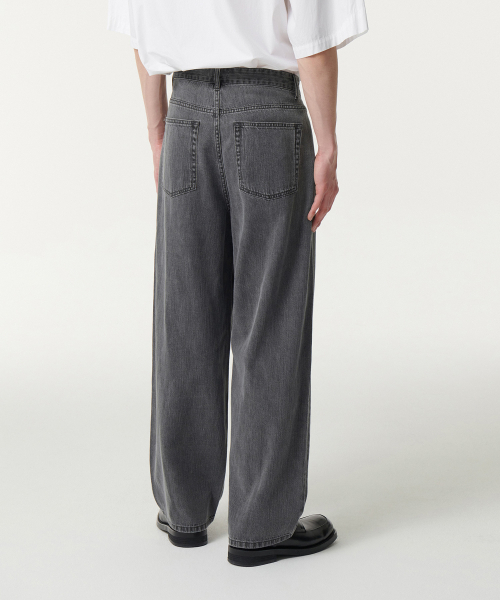 MUSINSA STANDARD（ムシンサスタンダード）の「リネンライクセミバルーンデニムパンツ[グレー]（デニムパンツ・メンズ・その他・31/33/26/27/28/29/38/42/36/34/32/30/40）」の3枚目の写真