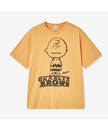 VTWO（ブイツー）の「チャーリーブラウン ピグメントTシャツ (YELLOW)（Tシャツ/カットソー）」