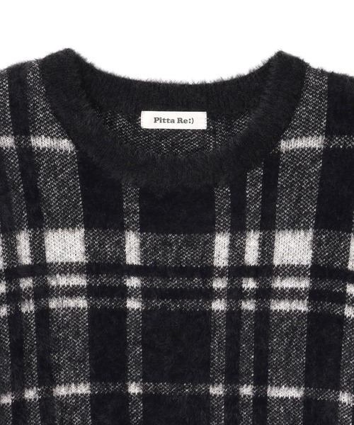 TOKYO SHIRTS（トウキョウシャツ）の「【Pitta Re:)】 フェザーチェック プルオーバー（ニット/セーター・レディース・ブラック/ホワイト・M/L）」の11枚目の写真