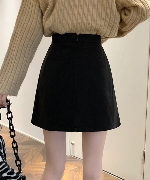 yuue' ( wear )（ユーイ）の「ラップデザインプリーツミニスカート インナーパンツ付き（スカート・レディース・ブラウン/ブラック・S/M/L）」の14枚目の写真