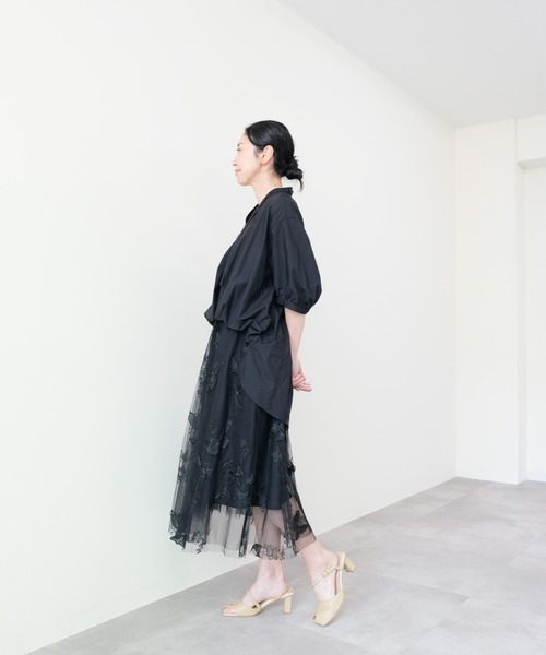 DOLLUPOOPS（ドールアップウップス）の「バタフライ刺繍チュールスカート（スカート・レディース・ベージュ系/グレー/ブラック・FREE）」の12枚目の写真