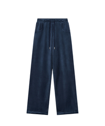 VELVET PANTS - NAVY