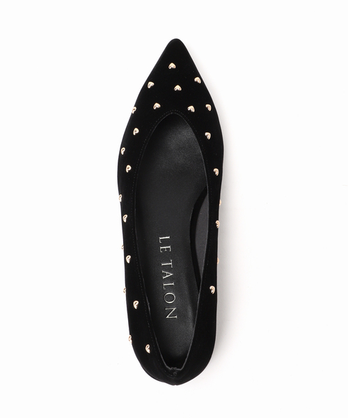 ポインテッドハートスタッズフラット（その他シューズ）｜LE TALON