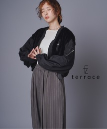 ファーボレロ異素材ブルゾン