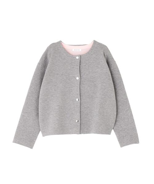 NATURAL BEAUTY BASIC（ナチュラルビューティーベーシック）の「◇バイカラー接結カーディガン（カーディガン/ボレロ・レディース・ベージュ系その他/パープル系その他/グレー系その他・FREE）」の5枚目の写真