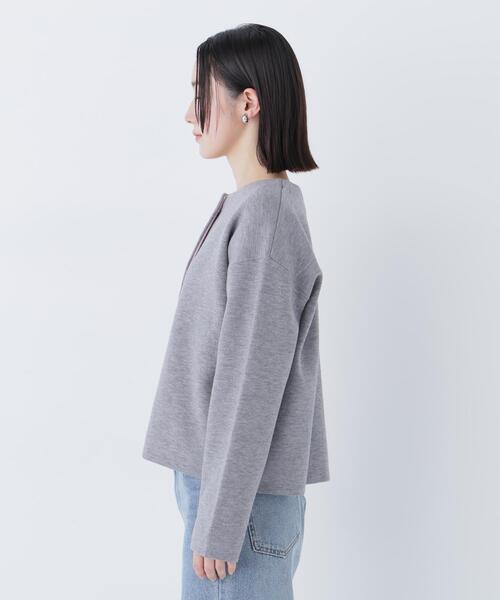 NATURAL BEAUTY BASIC（ナチュラルビューティーベーシック）の「◇バイカラー接結カーディガン（カーディガン/ボレロ・レディース・ベージュ系その他/パープル系その他/グレー系その他・FREE）」の13枚目の写真