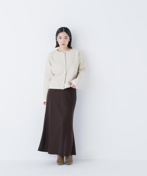 NATURAL BEAUTY BASIC（ナチュラルビューティーベーシック）の「◇バイカラー接結カーディガン（カーディガン/ボレロ・レディース・ベージュ系その他/パープル系その他/グレー系その他・FREE）」の22枚目の写真