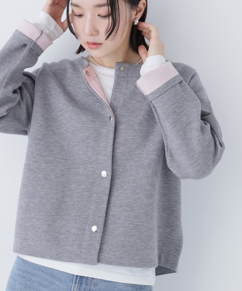 セール】◇バイカラー接結カーディガン（カーディガン/ボレロ