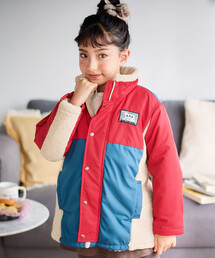 Noeil aime BeBe（ノイユエイムベベ）の「タフタｘボア異素材配色マウンテンパーカー（マウンテンパーカー・キッズ）」