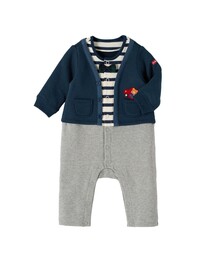 HOT BISCUITS（ホットビスケッツ）の「カーディガン重ね着風 カバーオール（ロンパース・キッズ）」